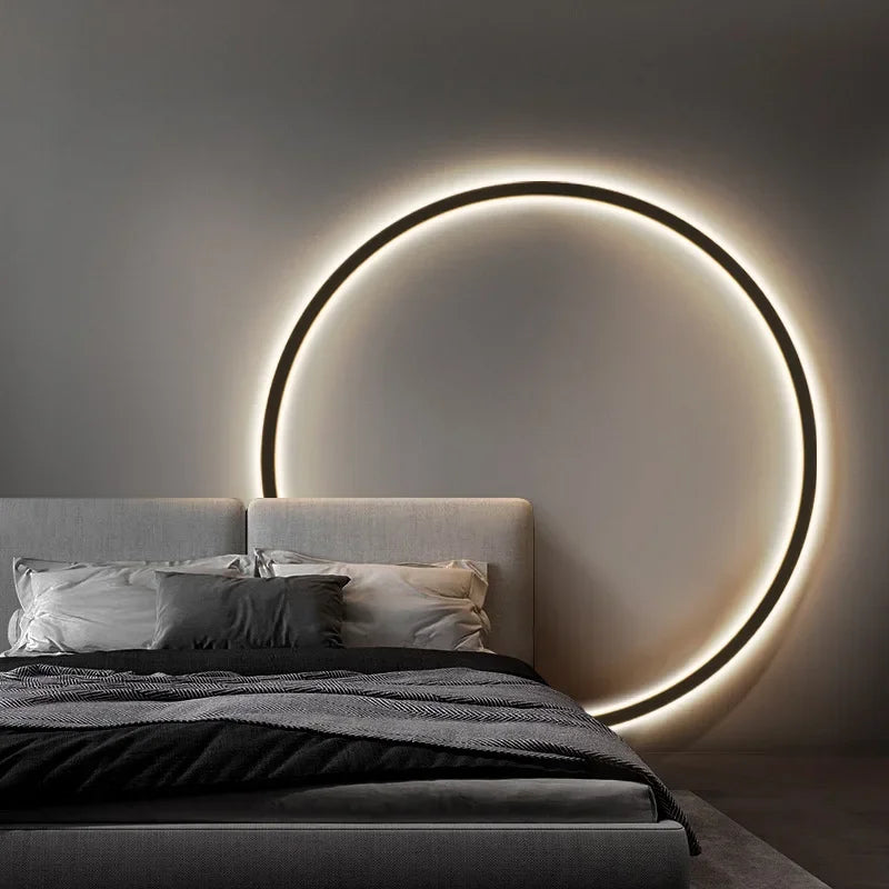 NovaLine Cirkulær Væglampe med Minimalistisk Ringdesign