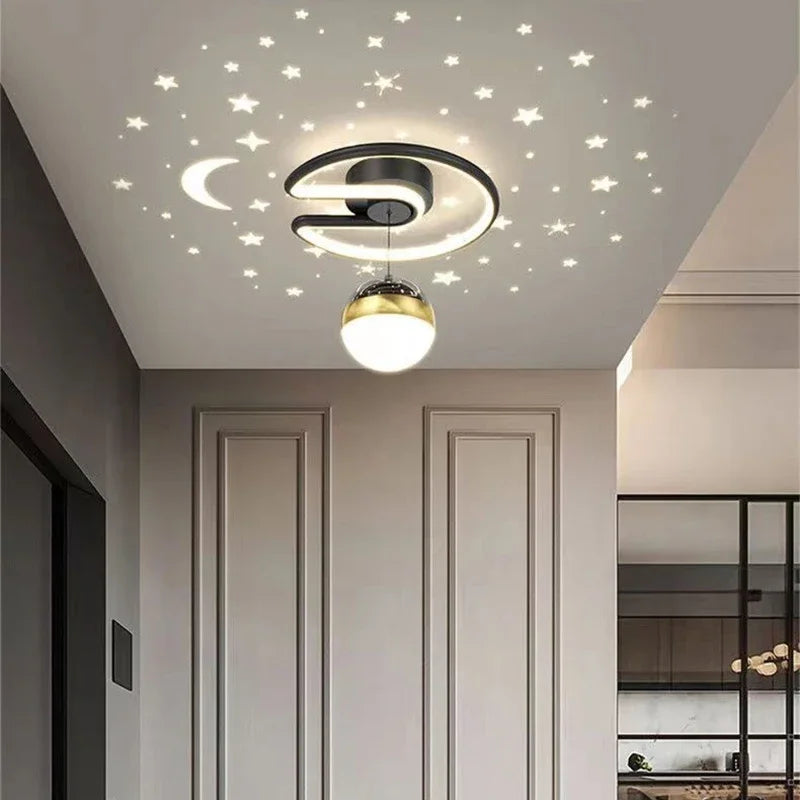 LED loftlamper med stjernehimmel – Moderne pendellampe design til børneværelse og stue