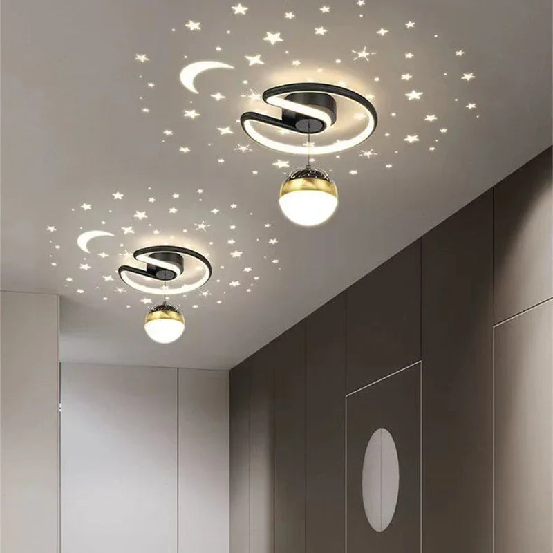 LED loftlamper med stjernehimmel – Moderne pendellampe design til børneværelse og stue