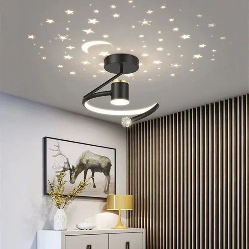 LED loftlamper med stjernehimmel – Moderne pendellampe design til børneværelse og stue