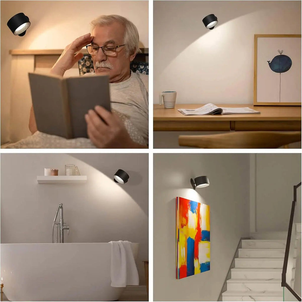 LUMINORD – Genopladelig Skandinavisk Væglampe til Hyggelig Atmosfære