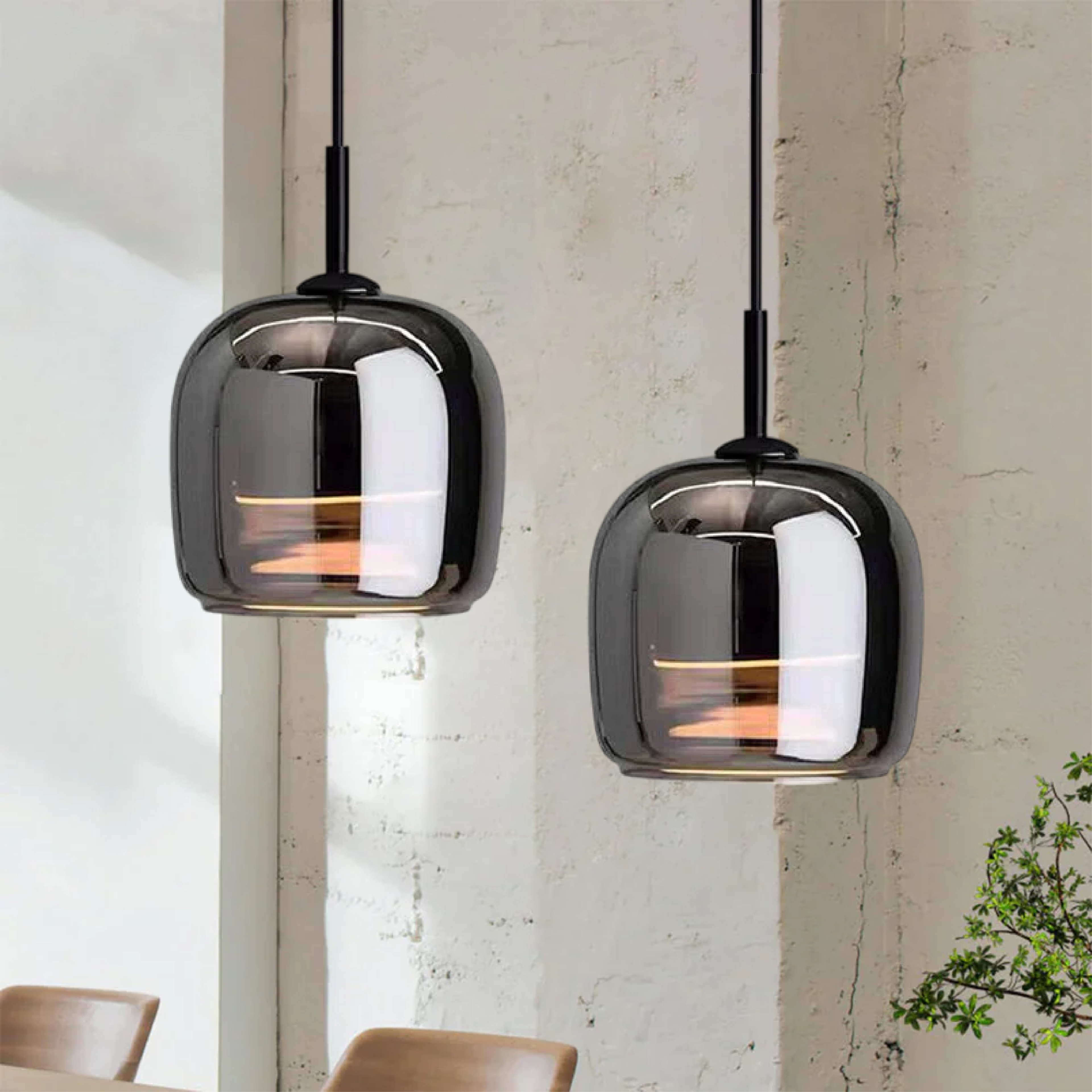 Arden Nordic Pendelampe Med Røget Glas Til Køkkenøer Og Spisestuer