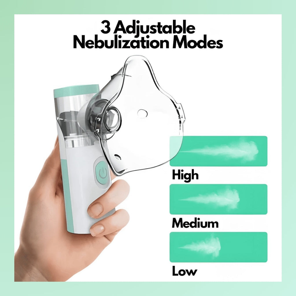 Bærbar Nebulisator til Astma Lindring | Kompakt Håndholdt Inhalator til Hjem- og Rejsebrug