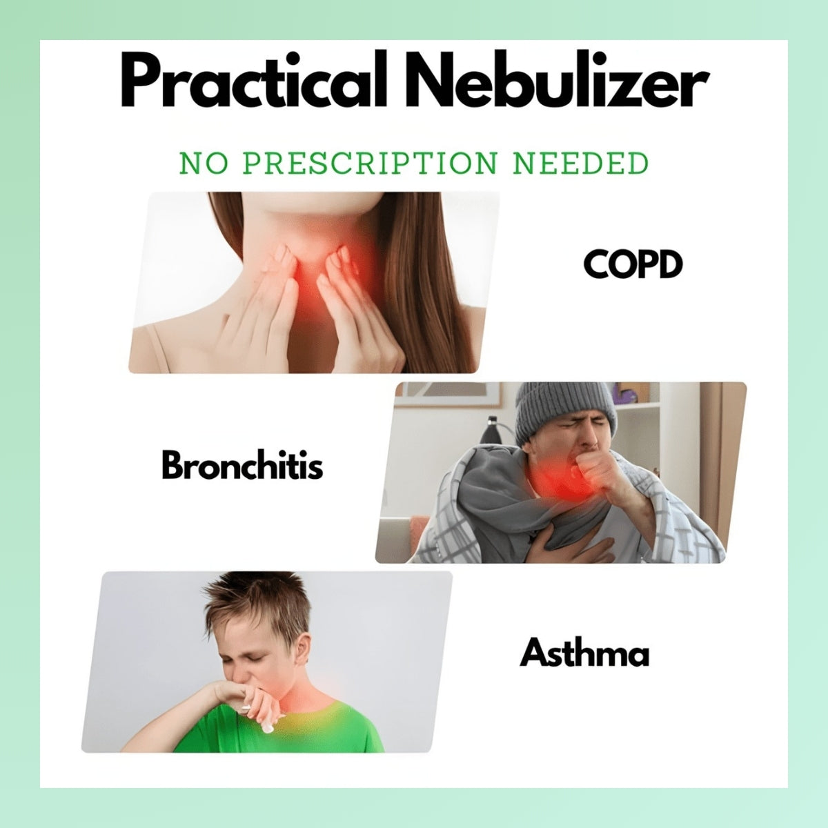 Nebulisator til Astma Lindring | Kompakt Håndholdt Inhalator til Hjem & Rejser