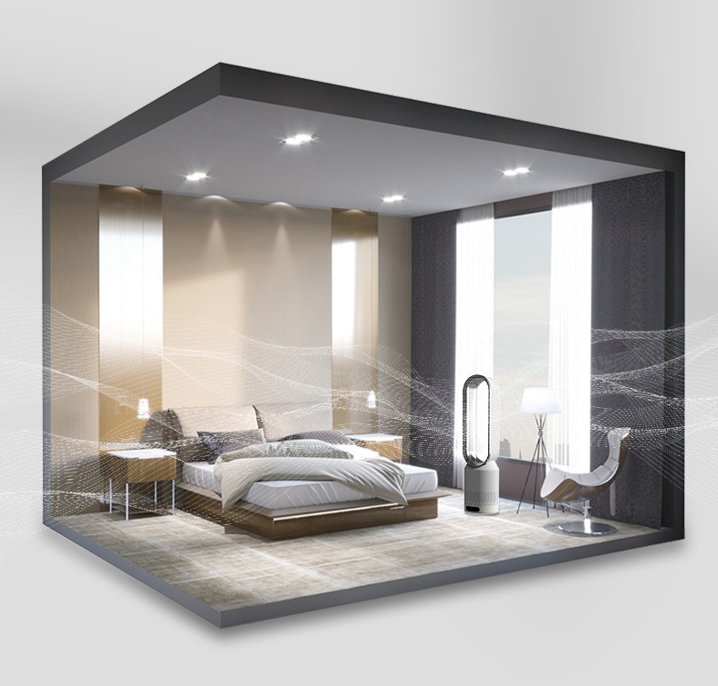 AirPure 3-i-1 Luftkøler med Luftfilter, Oscillation & LED-Touch – Bladfri, stille & moderne