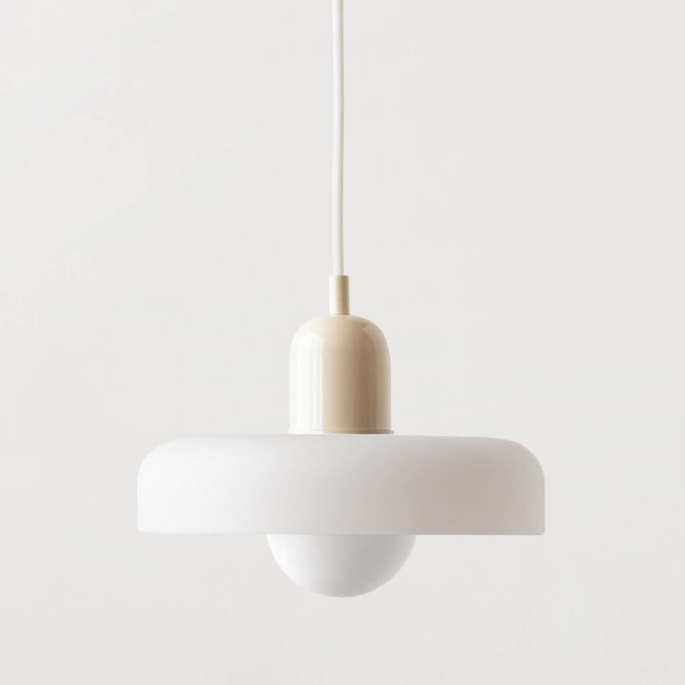 Bauhaus Pendellampe i Farget Glas med Justerbart Ophæng