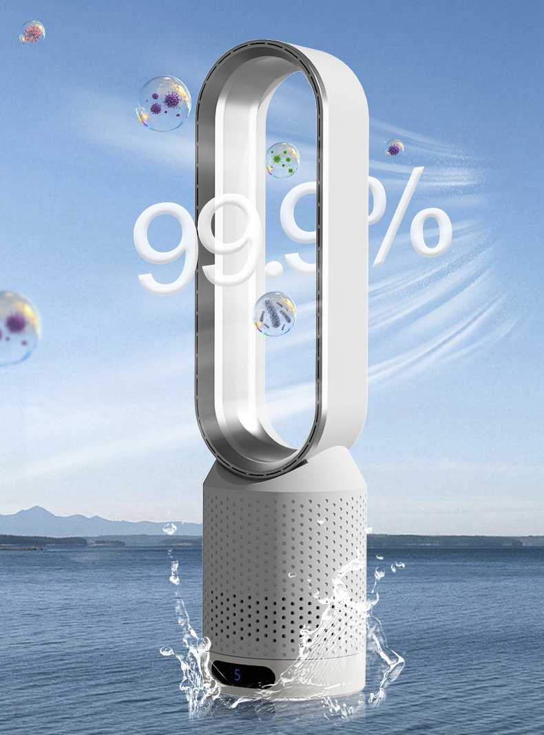 AirPure 3-i-1 Luftkøler med Luftfilter, Oscillation & LED-Touch – Bladfri, stille & moderne
