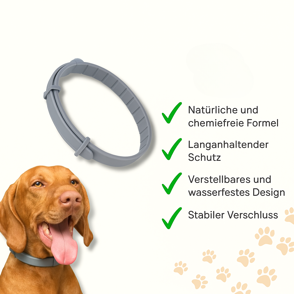 Zeckenschutz-Halsband til Hunde & Katte – Plantebaseret & Vandtæt