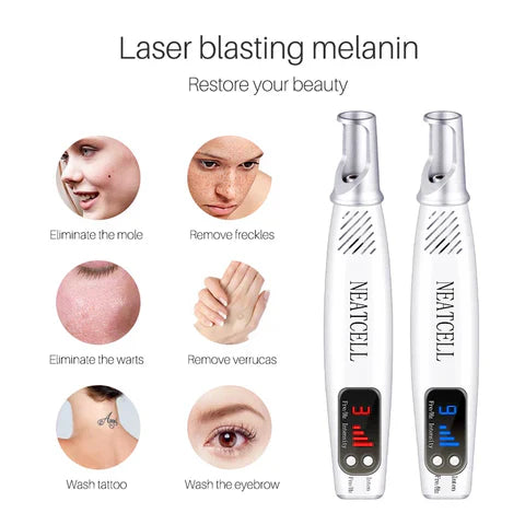 AstraGlow Kompakt Laser Pen Til Fjernelse Af Tattoos, Modermærker Og Frækner