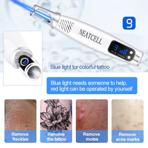 AstraGlow Kompakt Laser Pen Til Fjernelse Af Tattoos, Modermærker Og Frækner