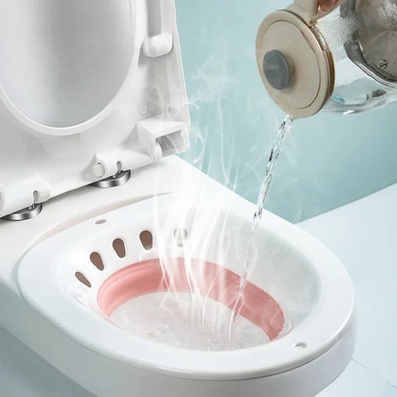 Sammenklappeligt bidet-badekar - Komfortabelt siddebade for gravide kvinder, ældre mennesker, fødselspatienter og toiletmedicinskylleudstyr
