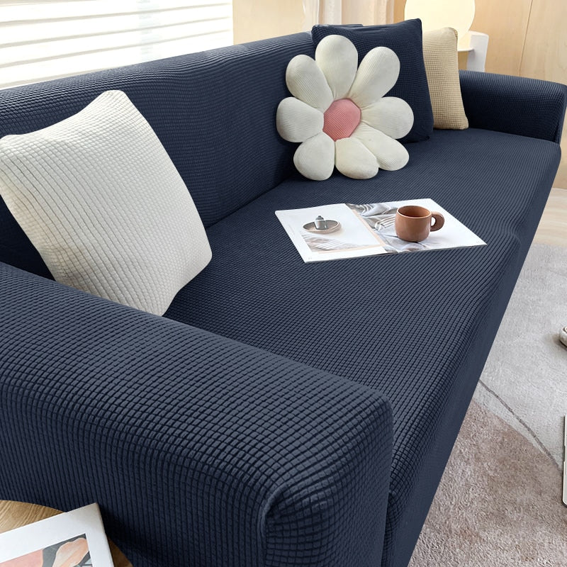 Elastisk Sofa Betræk Antiskrid Bagside Vaskbar Passer til 1 til 3 Sæders Sofaer