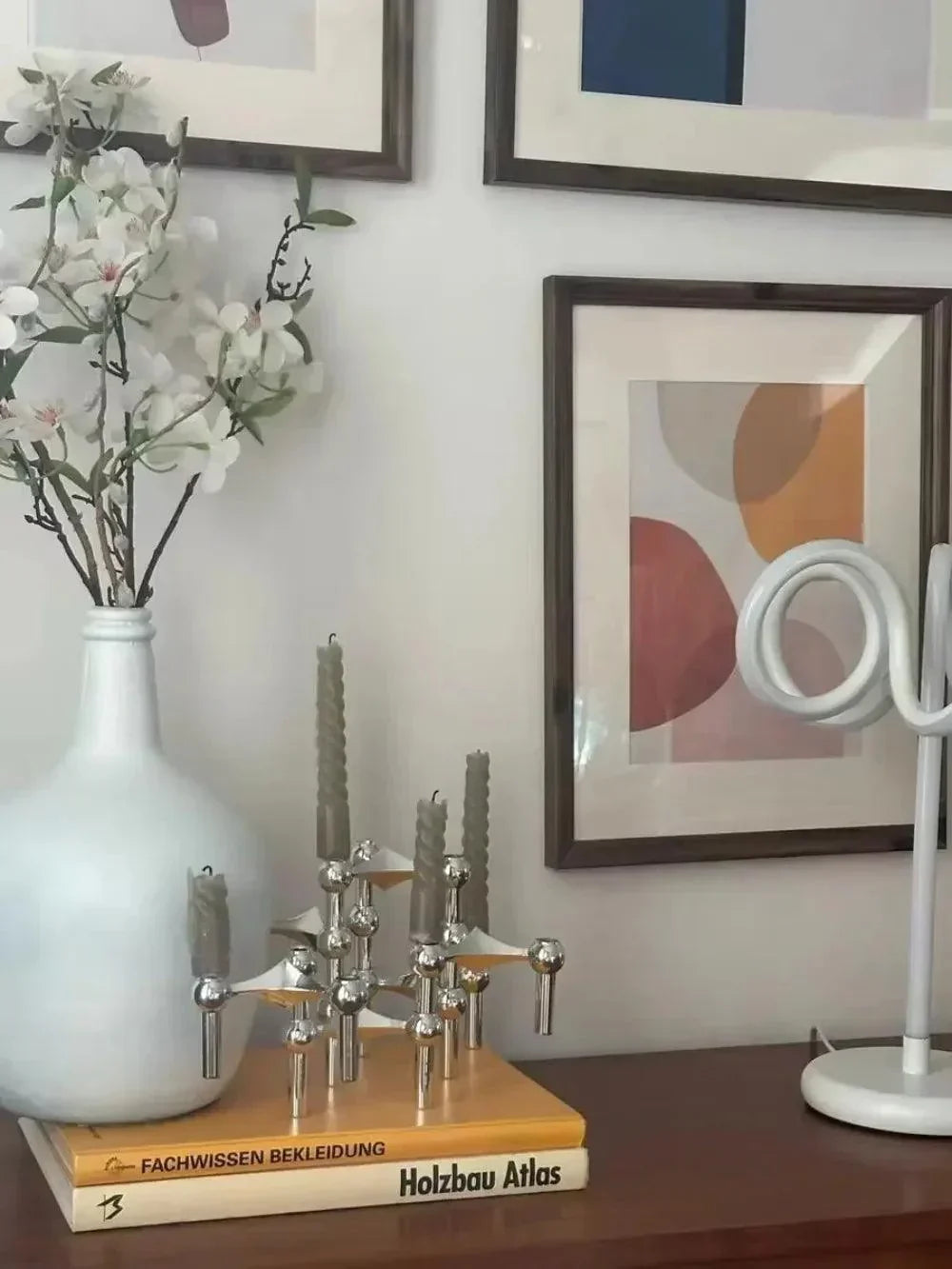 Metall Lysestage – Modulært Molekyl Design, Bord & Dekor