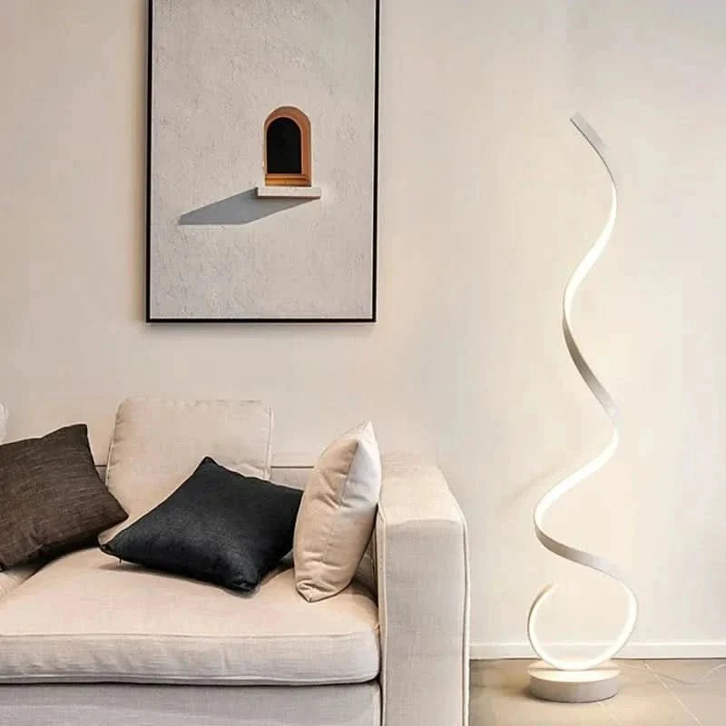 Istanbul LED Spiral Gulvlampe Energisparende Belysning, Elegant Design