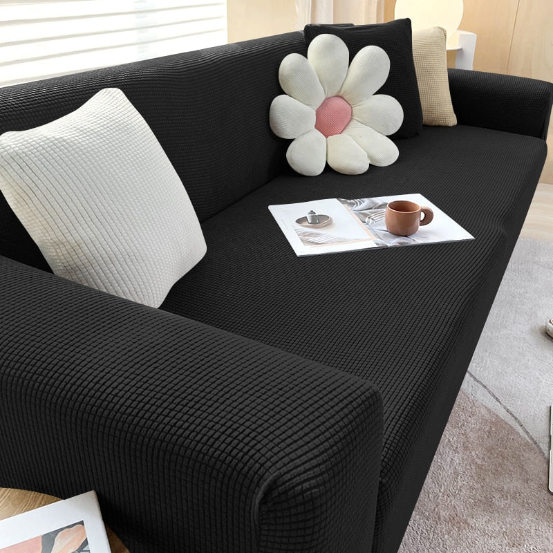 Elastisk Sofa Betræk Antiskrid Bagside Vaskbar Passer til 1 til 3 Sæders Sofaer