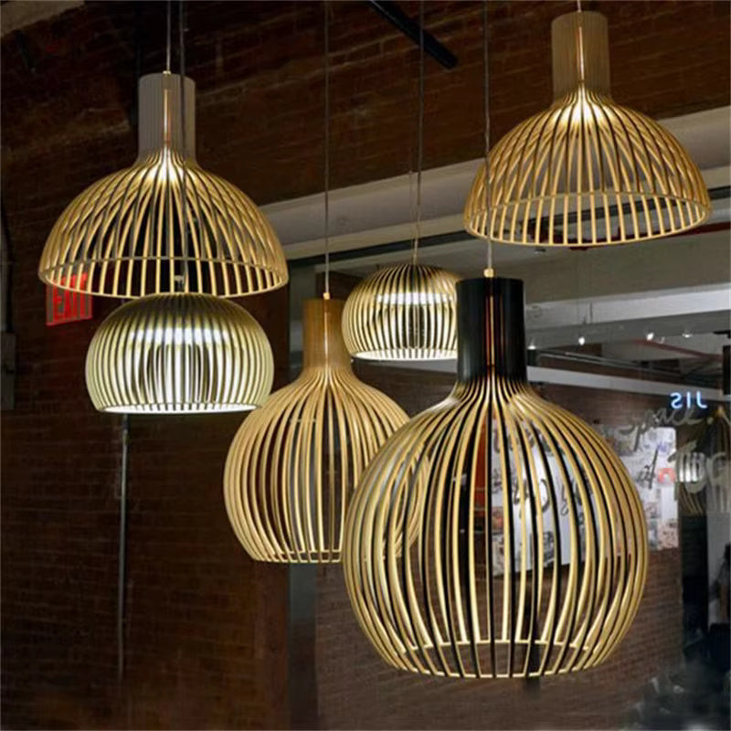 Natura Orb Pendellampe – Organisk Trædesign til Hygge Interiører