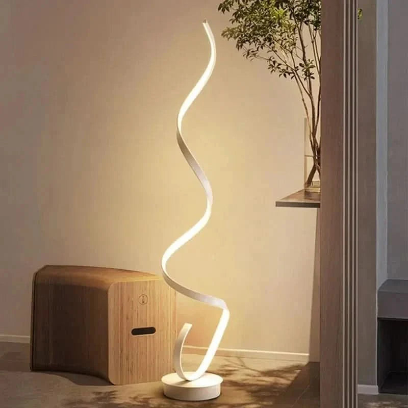 Istanbul LED Spiral Gulvlampe Energisparende Belysning, Elegant Design