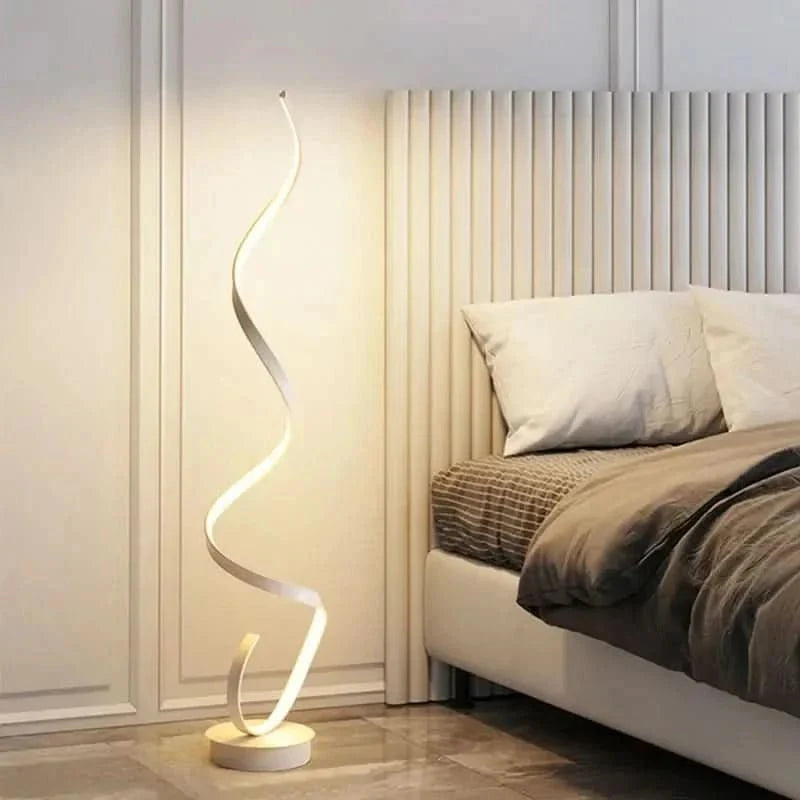 Istanbul LED Spiral Gulvlampe Energisparende Belysning, Elegant Design
