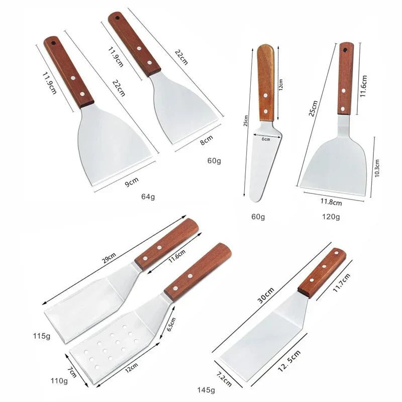 BBQ Spatel i Rustfrit Stål – Grillspatel med Stabil Klinge & Ergonomisk Greb
