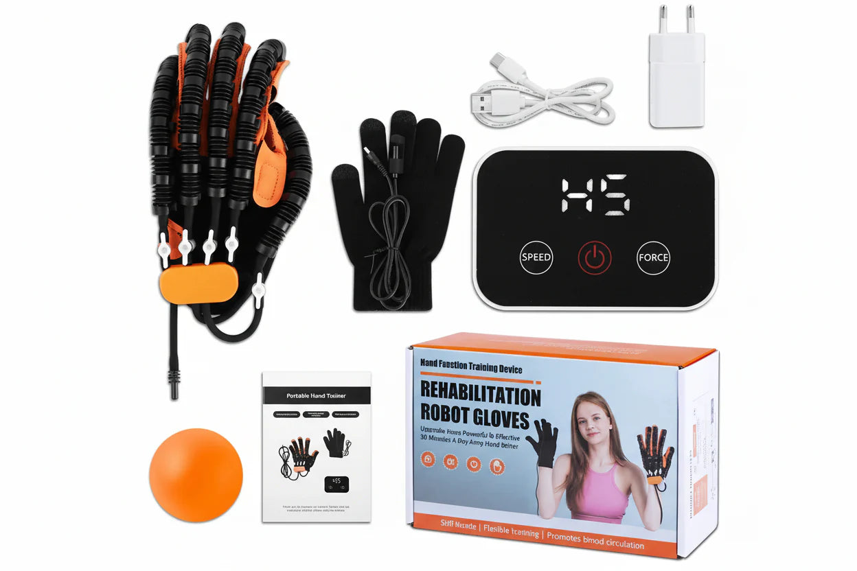 Autonom Handsrehabiliteringshandske med Separate Fingerkontroller og Spejlvinkel