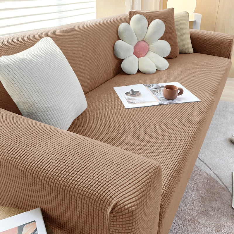 Elastisk Sofa Betræk Antiskrid Bagside Vaskbar Passer til 1 til 3 Sæders Sofaer