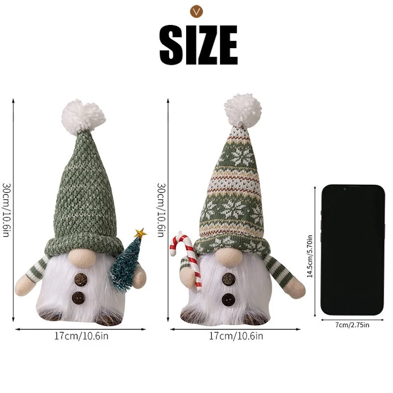 Jule nisse dekoration | LED natlys | Varm glød ferie ornament