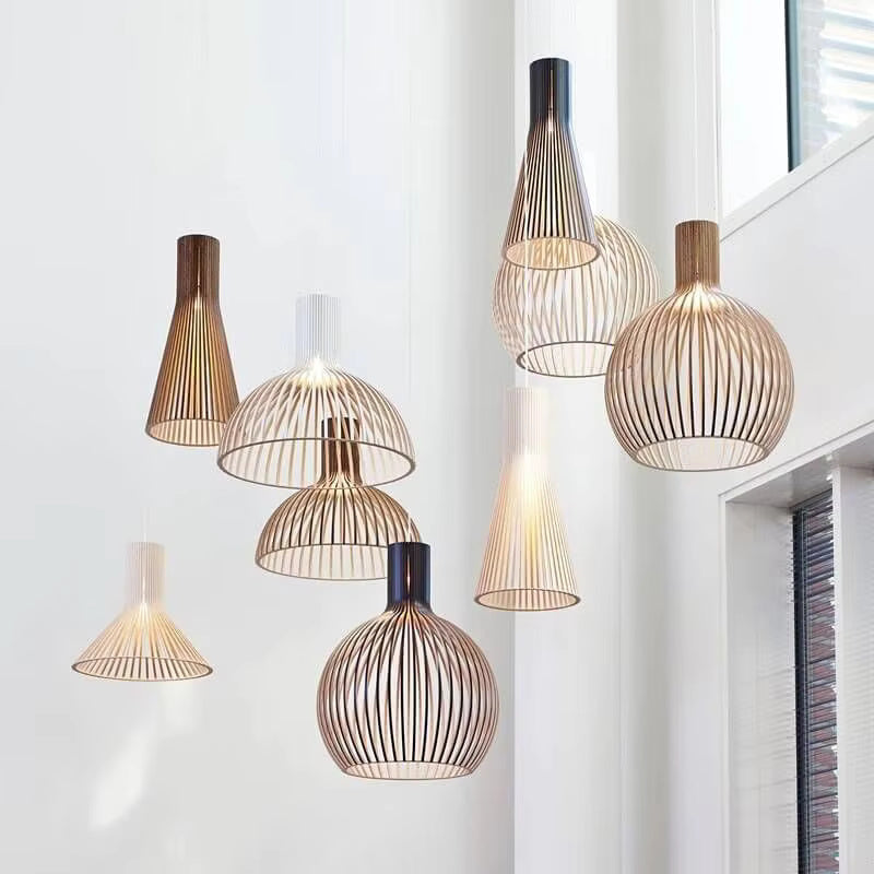 Natura Orb Pendellampe – Organisk Trædesign til Hygge Interiører