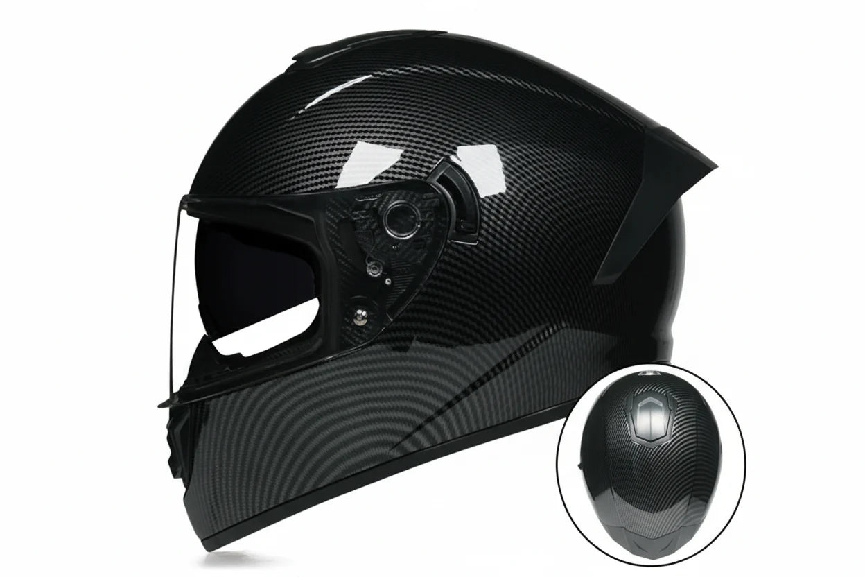 LVS-701 Vintervarme Full Face Hjelm Med Dobbelt Visir System