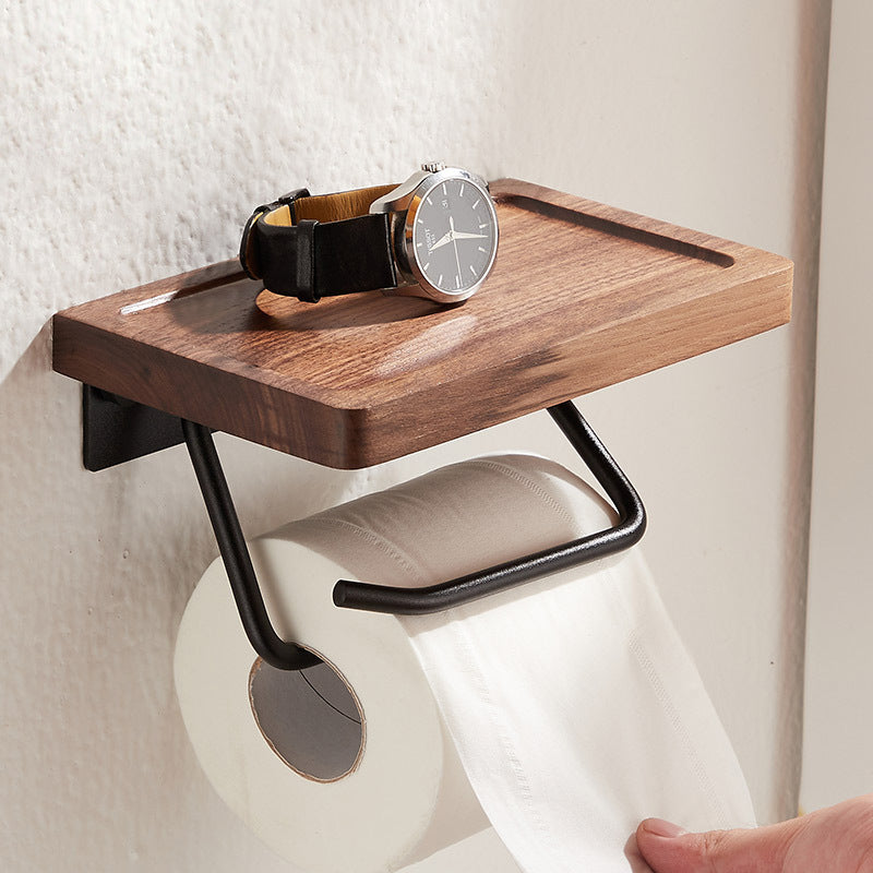 WoodGuard - Elegant toiletrulleholder i træ til dine essentielle ting