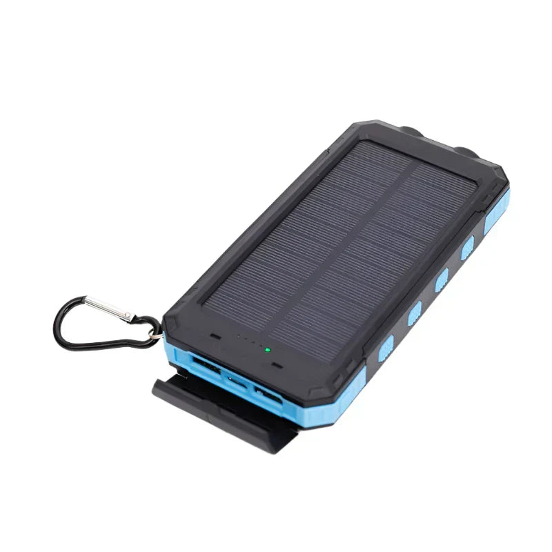 Bærbar Solenergi Power Bank med Hurtig Opladning og Dobbelt LED Lygte til Udendørsbrug
