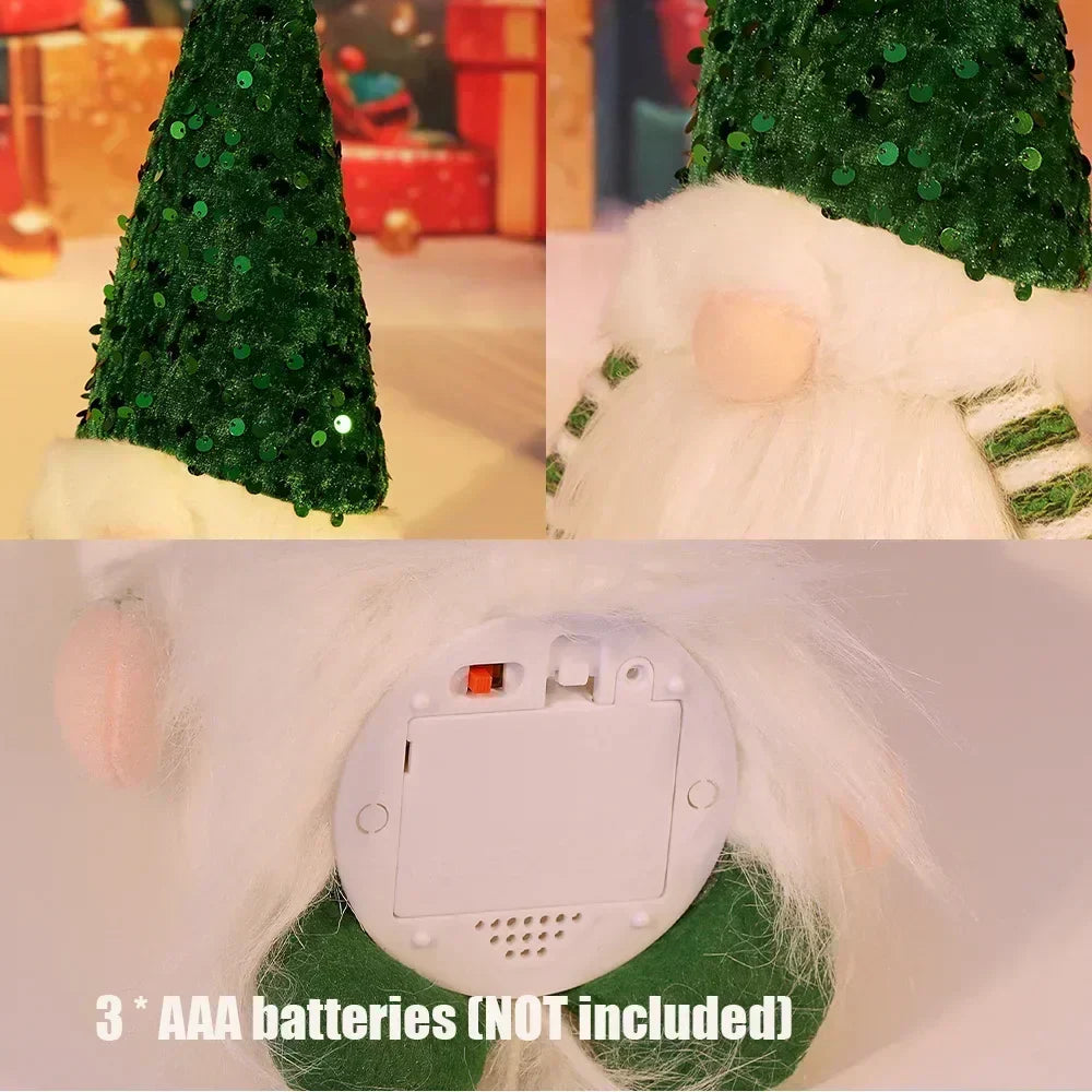 Jule nisse dekoration | LED natlys | Varm glød ferie ornament
