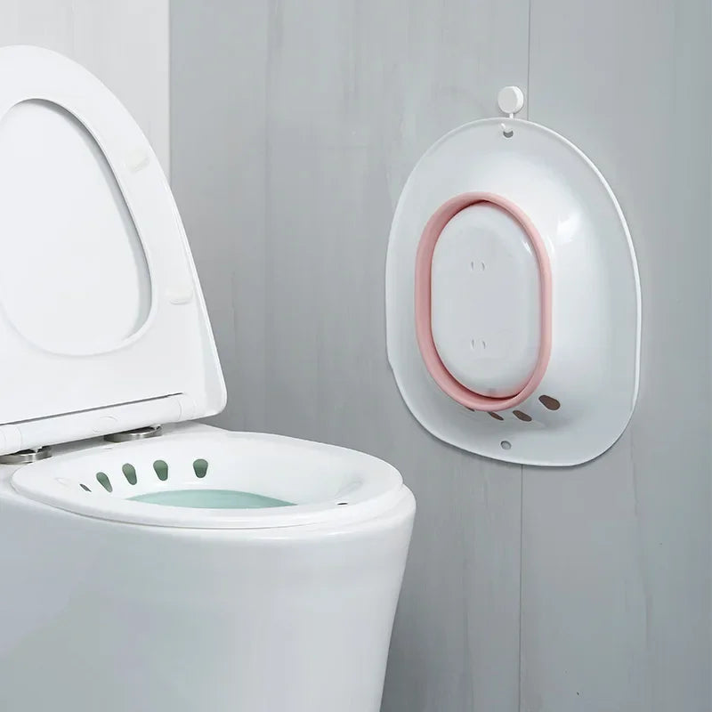 Sammenklappeligt bidet-badekar - Komfortabelt siddebade for gravide kvinder, ældre mennesker, fødselspatienter og toiletmedicinskylleudstyr
