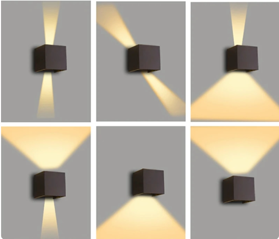 LED-terning væglamper | 1+1 Gratis