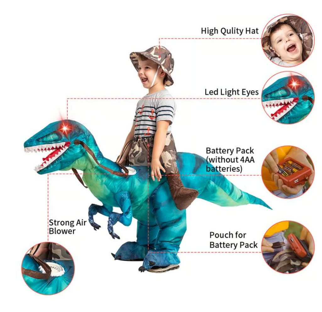Dino Ride-On - Oppusteligt Legetøj