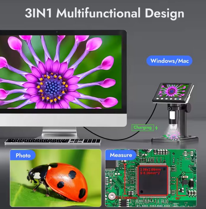 Digitalt Mikroskop med 4.3'' Skærm – 1000X Forstørrelse