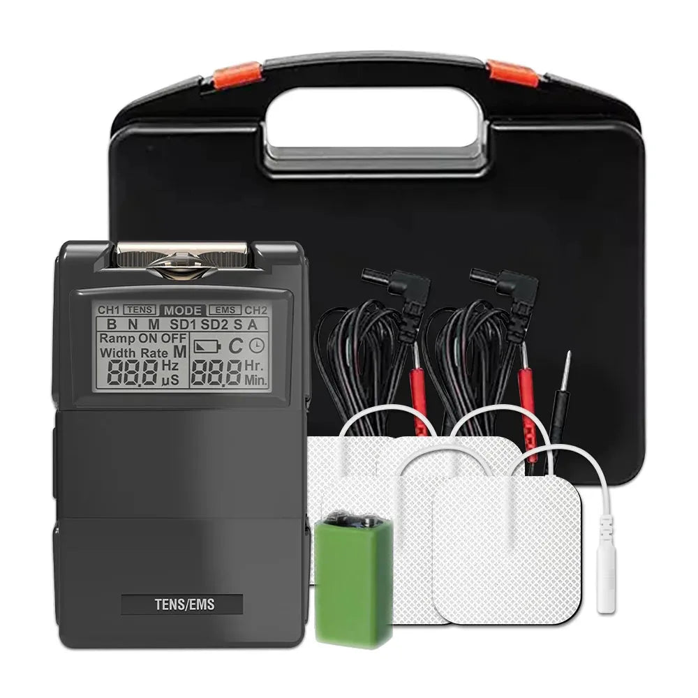 To-Kanal Muskelstimulator med Justerbar Intensitet og Elektroder