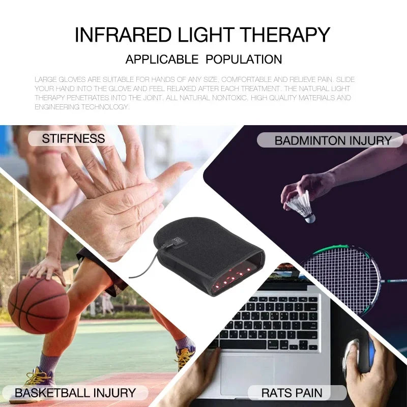 Infrarød Lys Handske Til Komfort Og Ledstøtte Til Daglig Brug
