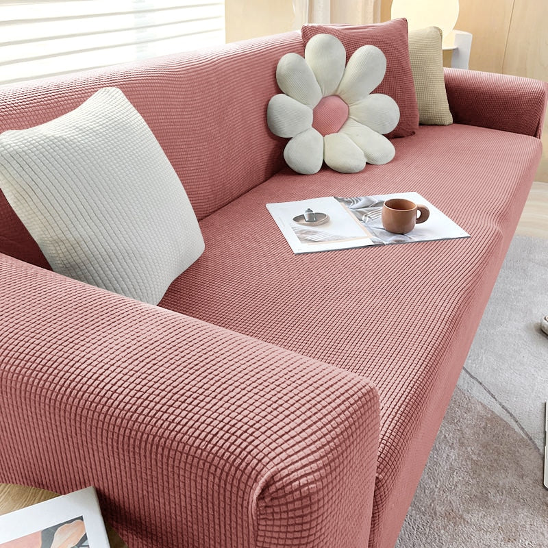 Elastisk Sofa Betræk Antiskrid Bagside Vaskbar Passer til 1 til 3 Sæders Sofaer