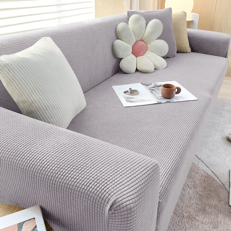 Elastisk Sofa Betræk Antiskrid Bagside Vaskbar Passer til 1 til 3 Sæders Sofaer