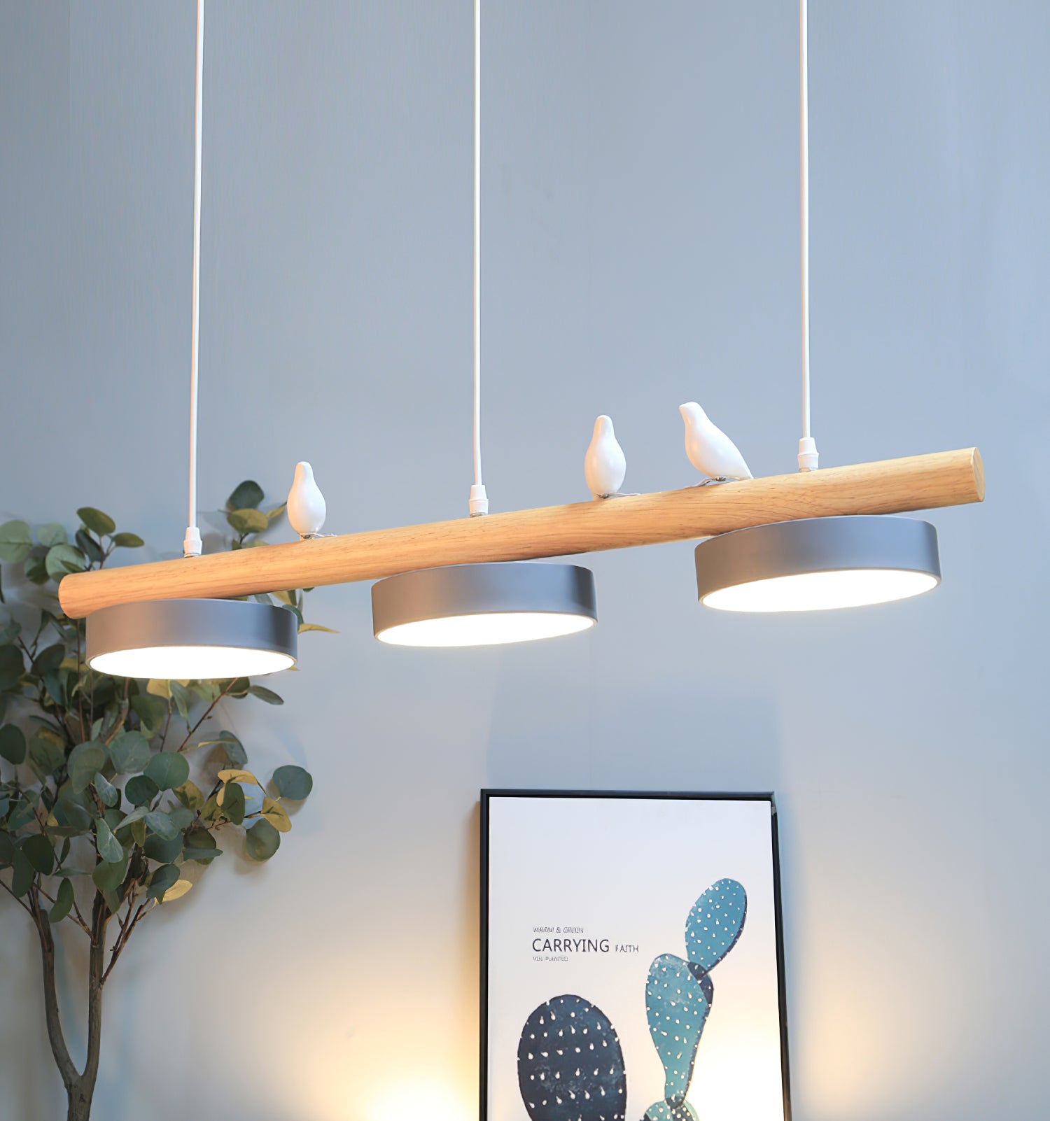 LyraNest Naturinspireret Pendelampe Med Fuglemotiv Til Hjemmet
