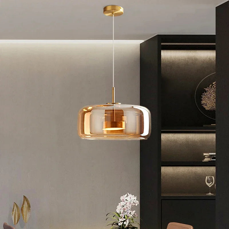 SleekChic Moderne Glaskuppel Lysarmatur Kranse til Stuer