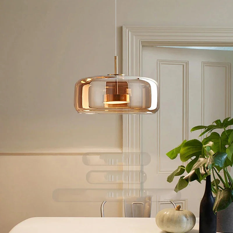 SleekChic Moderne Glaskuppel Lysarmatur Kranse til Stuer