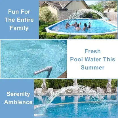 Sol-Poolfontæne med LED & Dobbelt Sprøjtebue – For natlig poolmagi