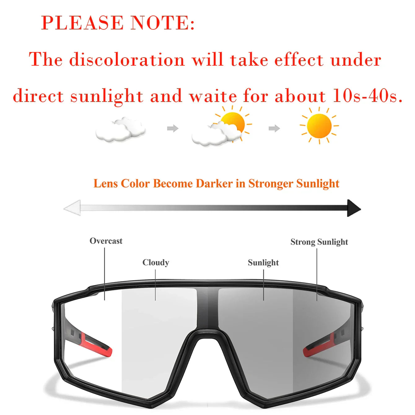 Sport Solbrille – Selvtønnende glas med UV-beskyttelse & Let ramme
