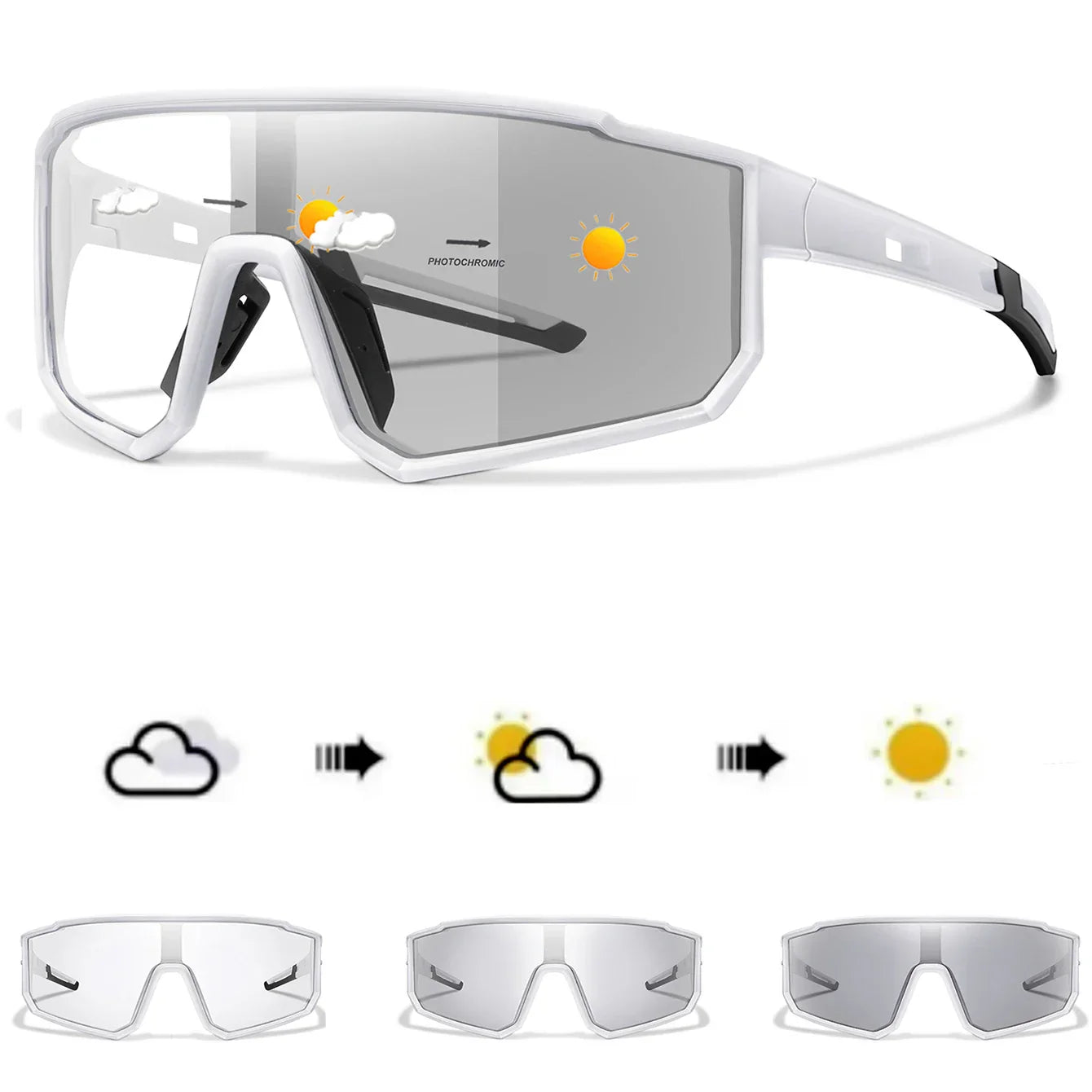 Sport Solbrille – Selvtønnende glas med UV-beskyttelse & Let ramme