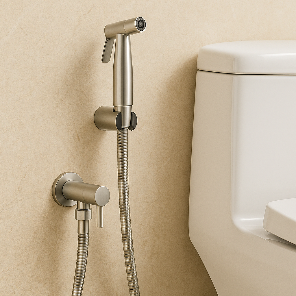 Bidet Sprayer i Rustfrit Stål – Vægmonteret med Justerbar Stråle