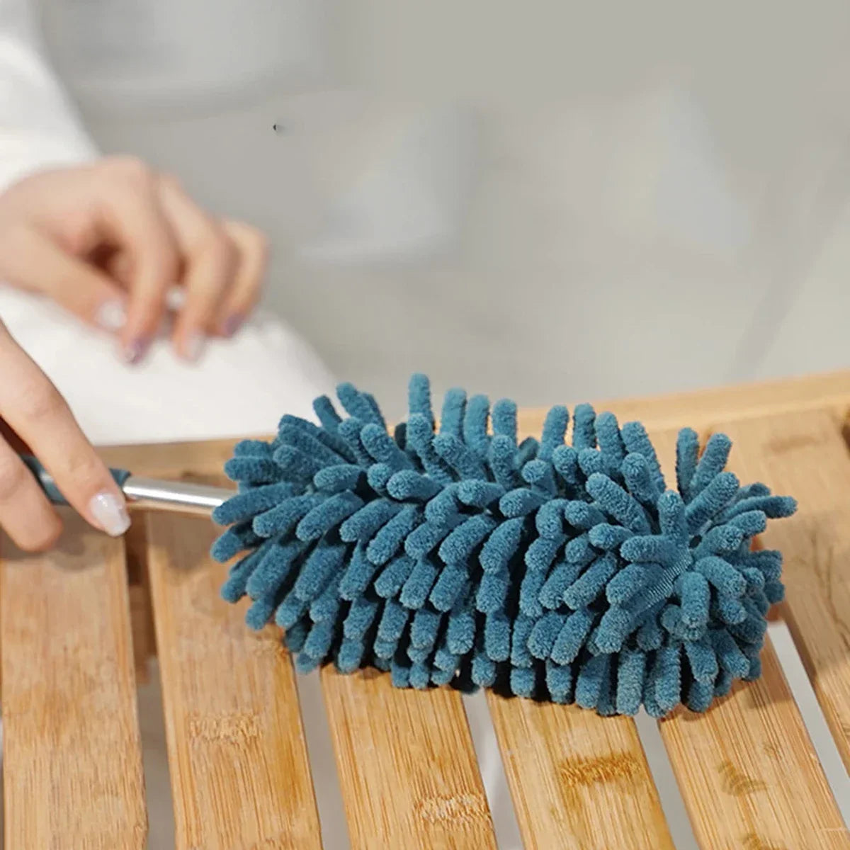 Teleskopisk Støvekost – Fleksibel Mikrofiber Rengøringsværktøj med Ergonomisk Greb & Effektiv Støvoptagelse
