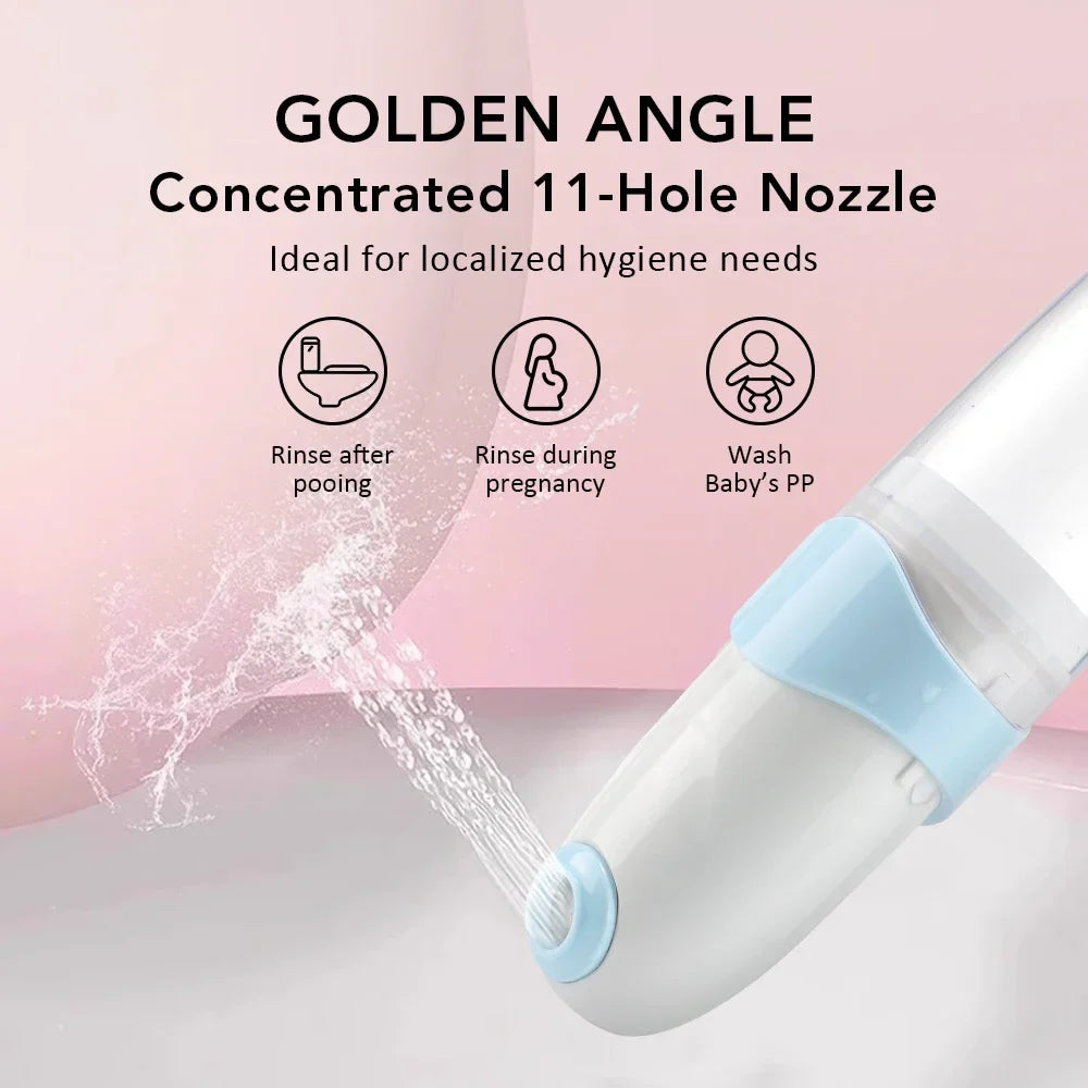 Bærbart Rejse-Bidet – Genopladelig Hygieneløsning med 2 Vandstrømniveauer & 120 ml Tank