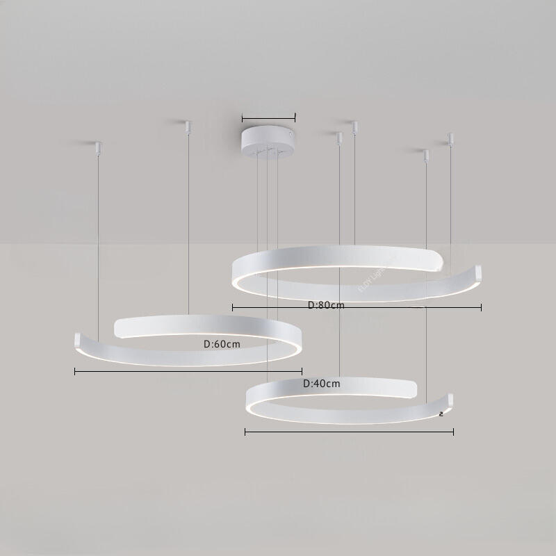 AerisGlow Moderne Rund LED Loftkrone Til Stuen