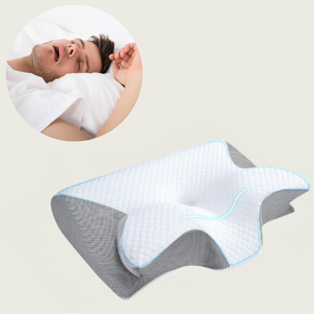 Anti-Snorke Pude | Ergonomisk Nakke- og Hovedstøtte | Hvid